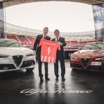 Atlético de Madrid probó el nuevo Alfa Romeo Stelvio
